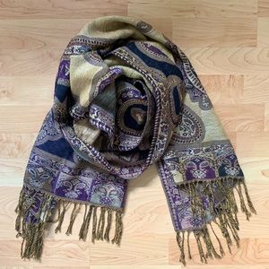 Purple and Gold Moroccan Scarf